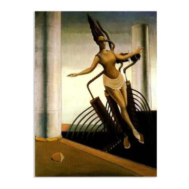Imagem de Zeichn8u Pôster Max Ernst The Wavering Woman Reproduções de pinturas famosas Surrealismo Tela de arte de parede Max Ernst para presentes de sala de estar 80 x 60 cm (32 x 24 polegadas) sem moldura