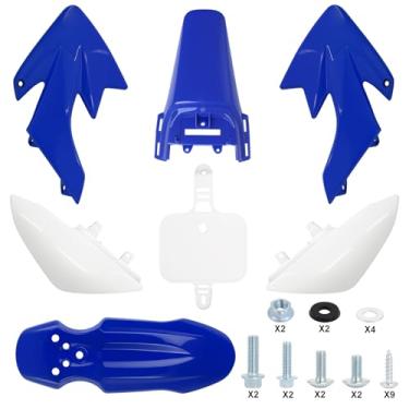 Imagem de Podoy XR50 Kit de para-lama de plástico azul compatível com Honda CRF50 CRF XR SDG SSR 107 125 Dirt Pit Bike Body Work Fairing com parafuso