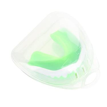 Imagem de Protetor de dentes profissional protetor bucal protetor de goma proteção de absorção de choque de alto desempenho para boxe karatê rugby esportes preto vermelho verde branco azul (Verde e branco)