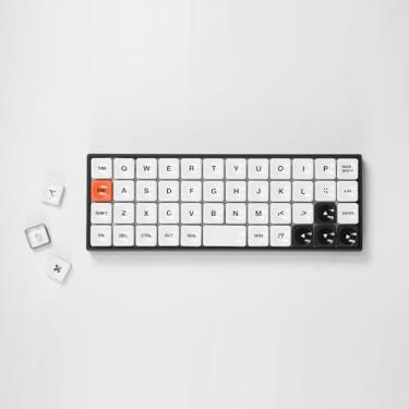 Imagem de Teclas MX Switch de perfil baixo, conjunto branco de 53 teclas, teclado mecânico MX Switch, estilo minimalista do teclado Cherry MX Switch