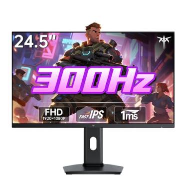 Imagem de KTC Monitor de jogos de 24,5 polegadas 300Hz, monitor FHD 1080P 240Hz IPS rápido, HDR, FreeSync, DisplayPort x1 HDMI x2, 119% sRGB, ajuste de altura/pivô/inclinação, suporte VESA, H25Y7