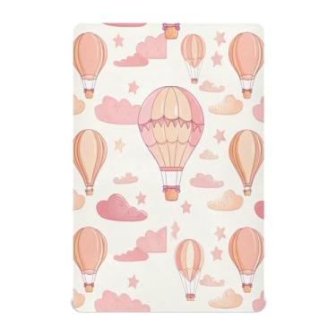 Imagem de KEEPREAL Jogo de lençol com elástico para meninos e meninas, macio, respirável, confortável, balões de ar quente, para berço padrão e colchão infantil #24