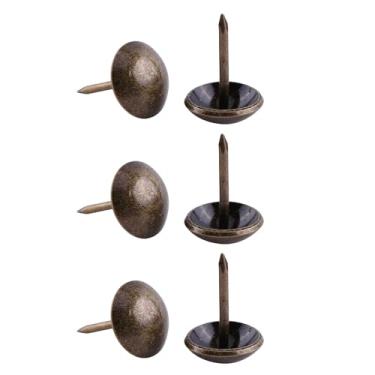 Imagem de Pregos de estofamento, 100 peças de tachinhas de estofamento, etiquetas de metal bronze vintage para polegar, mobília, sofá, sapato, porta, tachas decorativas, para móveis de sofá, sapato, decoração