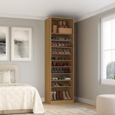 Imagem de Sapateira sem Portas Modular Mdf 70 Cm Altezza Clean Freijó