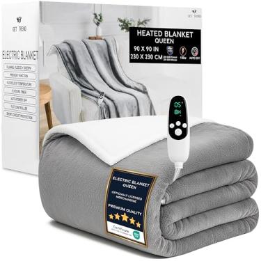 Imagem de Get Trend Cobertor elétrico (cinza claro Queen EUA, 230 x 230 cm)