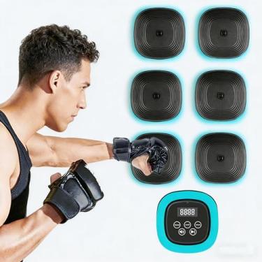 Imagem de NADEZHDA Treinador modular de boxe musical – 6 alvos separados com painel de controle programável, layout personalizado, equipamento de parede de boxe rítmico com LED Bluetooth para casa e academia