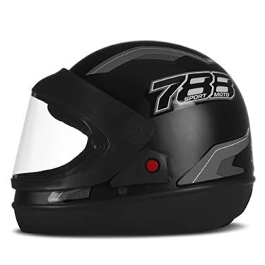 Imagem de CAPACETE FECHADO PRO TORK NEW SPORT MOTO PRETO FOSCO - CINZA TAM. 58