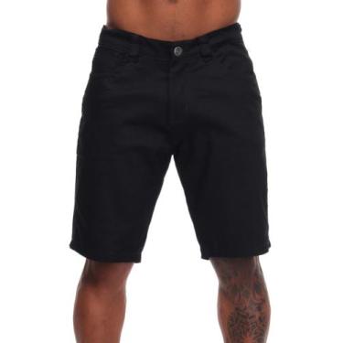 Imagem de Bermuda Jeans Masculina Sarja Skinny Com Lycra - Mitchelgutto, Jeans p