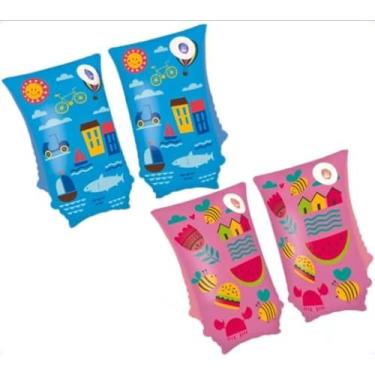 Imagem de Boia de Braço Infantil Mickey Inflável Piscina Segurança Natação Criança até 50kg Kit 2 Unidades Praia Verão Diversão Aquática