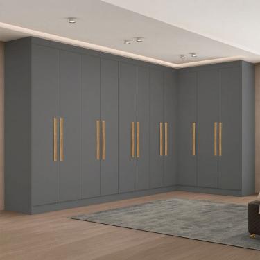 Imagem de Guarda-Roupa Modulado German 11 Portas 4 Gavetas Onix - Maxel