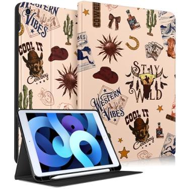 Imagem de Wazzasoft Capa para iPad 9ª/8ª/7ª geração de 10,2 polegadas – Capa fólio inteligente para mulheres e meninas (despertar/hibernar automaticamente) com suporte de lápis embutido para tablet Apple, capa