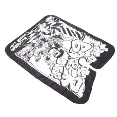 Imagem de Yinhing Capa de Pano para Cabeleireiro, Avental Ajustável para Cabeleireiro, para Corte de Cabelo, Tingimento de Barbear, Estilo de Desenho Animado, Poliéster