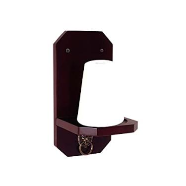 Imagem de GACCO BILLIARDS Suporte de giz de cone montado na parede, acessório de mesa de sinuca, acabamento de suporte de giz de mão de madeira maciça em carvalho clássico, mogno tradicional e preto. Giz cone não incluído (Mogno tradicional)