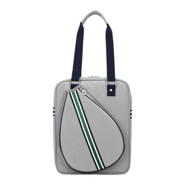 Imagem de Zxpjkyu Bolsa de Tênis para Homens E Mulheres, Prática E Elegante, com Suporte para Raquete, à água E Ideal para Viagens E Atividades Ao Ar Livre, Ombro Cinza1