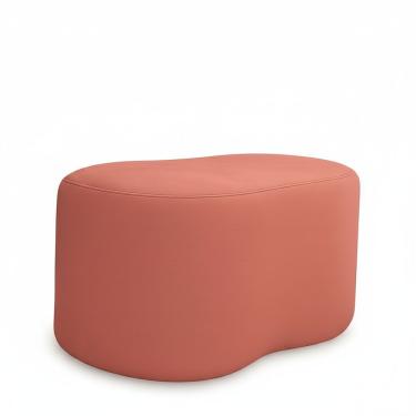 Imagem de Puff Feijão Orgânico Curvo Redondo Confortável Sala Moderno Suede rosa