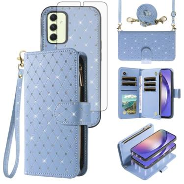 Imagem de Asuwish Capa de telefone para Samsung Galaxy A54 5G ZSZXCXDK EUA azul claro