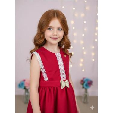 Imagem de Vestido Infantil Vermelho para Ano Novo e Festas - Valeria, 2, Vermelh