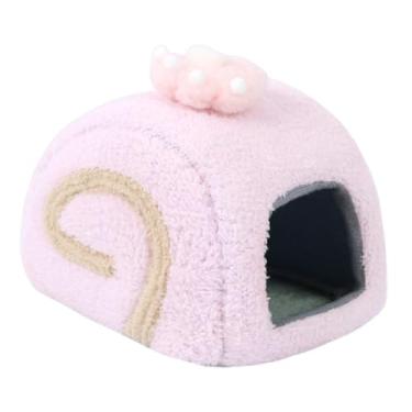 Imagem de Baoblaze Cama para hamster, para dormir, acessórios para casinha de pequenos animais de estimação, habitat para porquinho-da-índia, rato, pequeno animal, Rosa