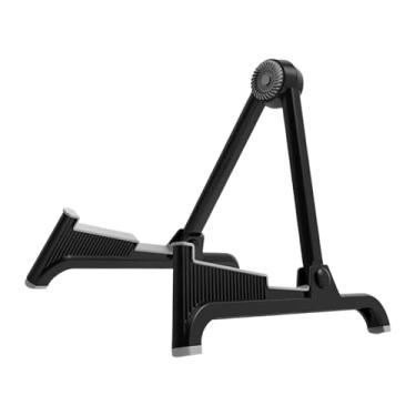 Imagem de Colaxi Suporte de chão profissional dobrável antiderrapante para guitarra acústica, banjo e acessórios, Preto Cinza