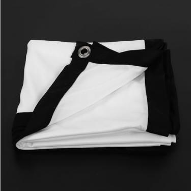 Imagem de AMONIDA Tela de Projeção de Poliéster Branco Macio Dobrável e Fácil de Transportar para Cinema Ao Ar Livre para Cortina de Projetor 16:9 (40 polegadas)