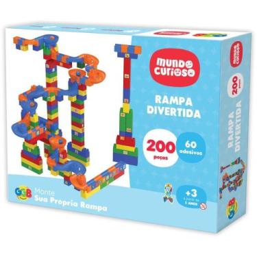 Imagem de Brinquedo para Montar Rampa Divertida 200 Peças + 60 Adesivos - GGB Br