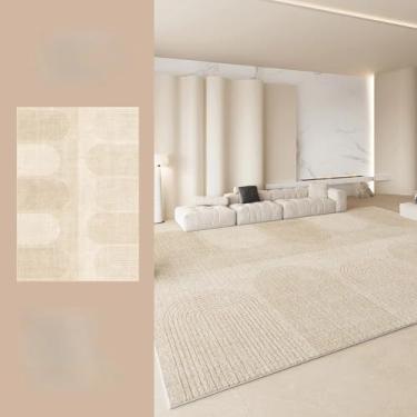 Imagem de Tapete macio de cabeceira estilo creme para sala de estar, área grande, decoração de quarto, carpete de pelúcia, grosso, lavável, tapete de estudo (200x300 cm/I)