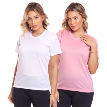 Imagem de Kit 2 Camisas Academia Esportiva Com Proteção Uv Feminina-Feminino