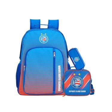 Imagem de Kit Escolar Bahia Time Mochila Costas + Lancheira + Estojo