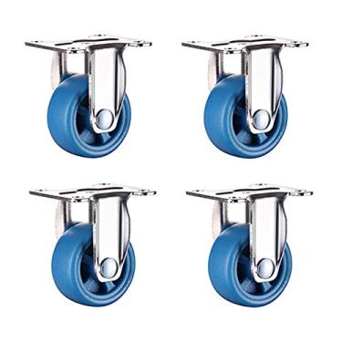 Imagem de Rodas giratórias resistentes de 10 cm para móveis, carrinhos e vasos de flores - Rodízios de substituição de nylon duráveis para movimento suave e fácil mobilidade