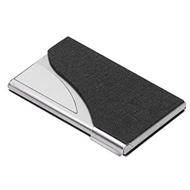 Imagem de KIMISS Estojo Organizador para Porta-Cartões de Visita para Homens e Mulheres - Solução Elegante de Armazenamento de Cartões de Visita Em Couro PU e Aço Inoxidável (980#A)