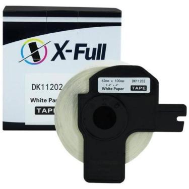 Imagem de Etiqueta De Papel Térmico Compatível Dk11201 Branca Preta