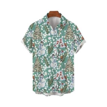 Imagem de Camisa Masculina De Manga Curta Com Estampa Floral Havaiana, Moda Prai