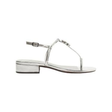 Imagem de Sandalia Feminina Anacapri Slim Pedrarias Salto Bloco Prata-Feminino