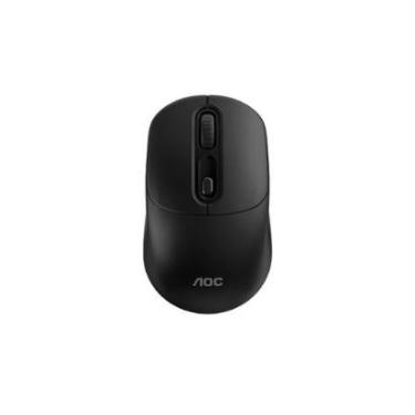 Imagem de Mouse Sem Fio AOC MS300, 800-1600 DPI, 4 Botões, Design Ergonômico, Preto - MS300 BK-Unissex