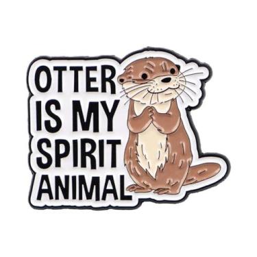 Imagem de Broche De Esmalte Gato Cartoon, Emblemas De Lapela De Metal De Animais