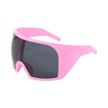 Imagem de Óculos De Sol Masculinos Oversized UV400, Anti-Vento, Lentes Grandes, 