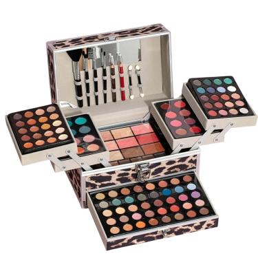 Imagem de Kit de Maquiagem com 127 Peças sombra, blush, lápis de sobrancelha, batom e pincéis