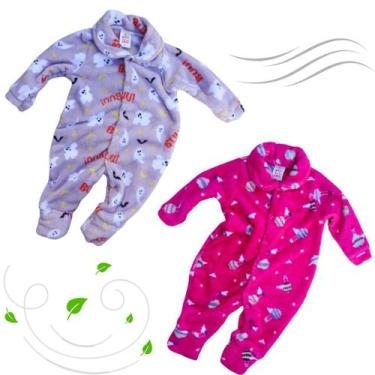 Imagem de Macacão Bebê Inverno Soft Enxoval Maternidade Premium P ao 3 - Mar Neg