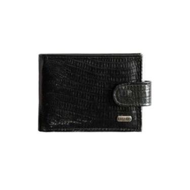 Imagem de Carteira Bgaggio com Lingueta de Couro Masculino - Preto - Bagaggio