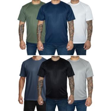 Imagem de Kit 5 Camiseta Masculina Dry Fit Premium Academia Treino Corrida Casua