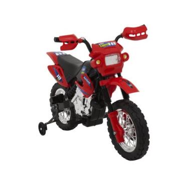 Imagem de Moto Elétrica Infantil Motocross Vermelha 6v - Homeplay