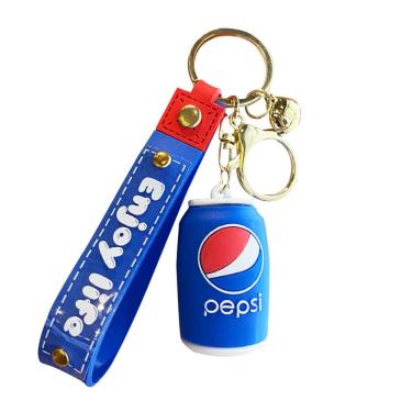 Imagem de Chaveiro, chaveiro, lindo design de garrafa de refrigerante de cola azul