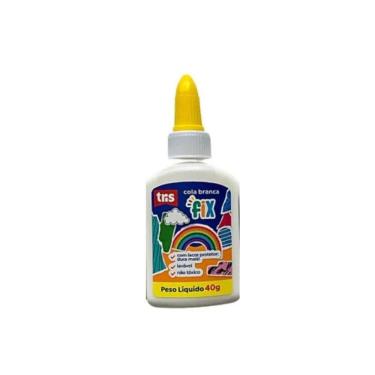 Imagem de Cola Branca Líquida Tris Fix 40G com Rápida Secagem e Forte Aderência para Papéis e Mad...