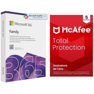 Imagem de Microsoft Office 365 Family com McAfee Total Protection Para 5 disposi