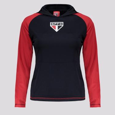 Imagem de Camisa Manga Longa São Paulo Laçado Feminina Preta-Feminino