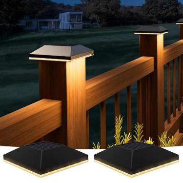 Imagem de Luz Solar À Prova d'Água Para Poste De Cerca, Pacote Com 2, Para Deck 