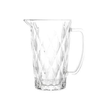 Imagem de Jarra Diamond De Vidro Transparente Grosso Diamond Luxo Agua Suco Alça