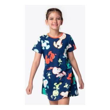 Imagem de Camisola Manga Curta Teen Snoopy Puket, Azul, 12