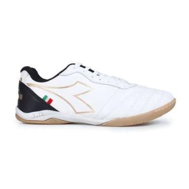 Imagem de Tênis Futsal Diadora Couro Branca DFAF10002, Branco, 40