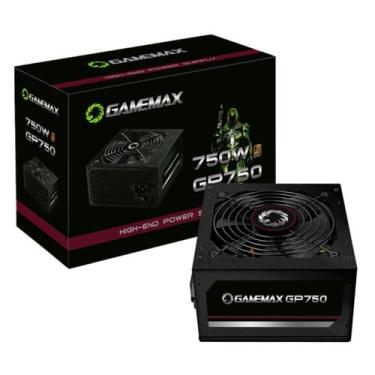Imagem de Fonte Gamemax GP750, 750W, 80 Plus Bronze, PFC Ativo, 100~240V